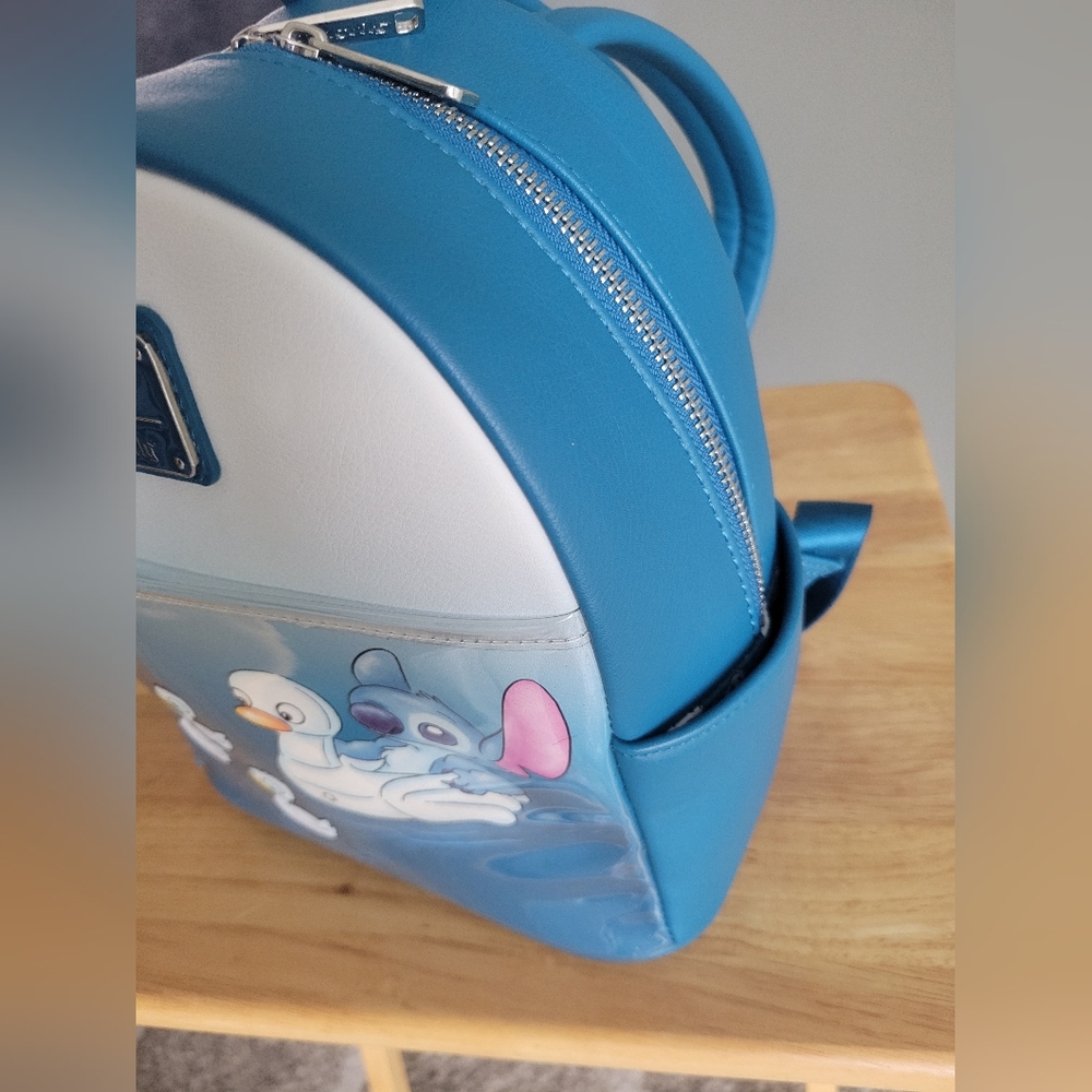 RARE Stitch and Duckling Loungefly Disney Backpack - Picture 5 of 12
